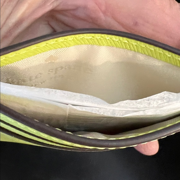 KATE SPADE NIP MADISON SAFFIANO LEATHER LIME SLUSH CARD CASE - Picture 4 of 8